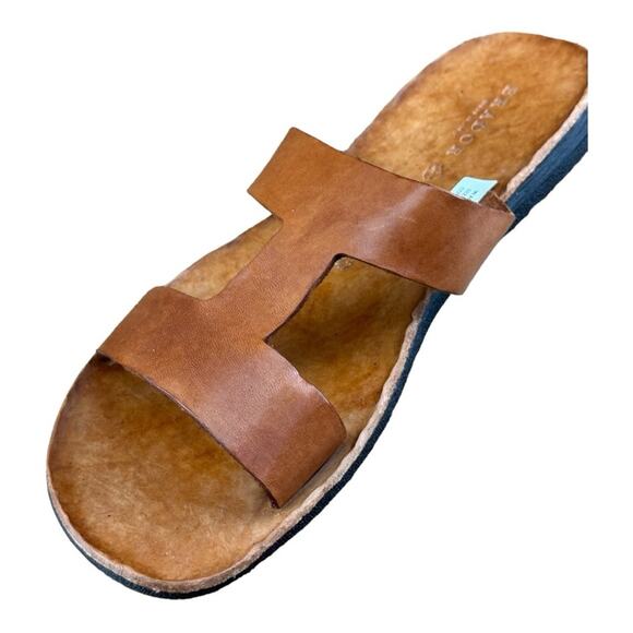 Brador Sandals Men Brown Genuine Leather Slip on Shoes Italy Size 8.5-9|… - Picture 7 of 7